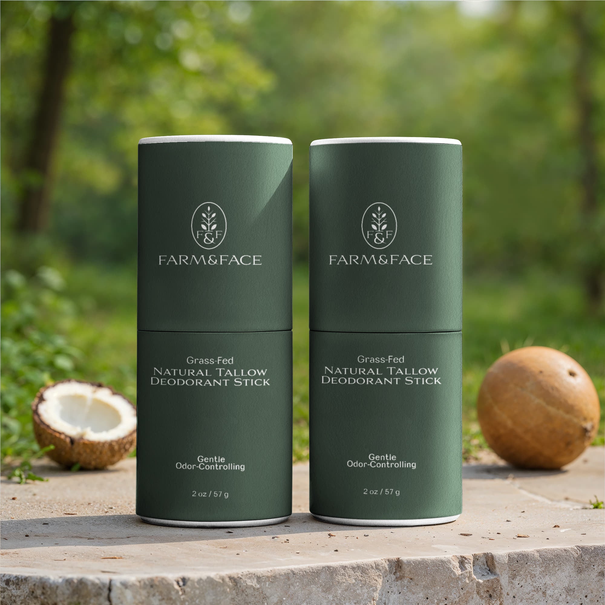 2 Pack Natural Tallow Deodorant Stick