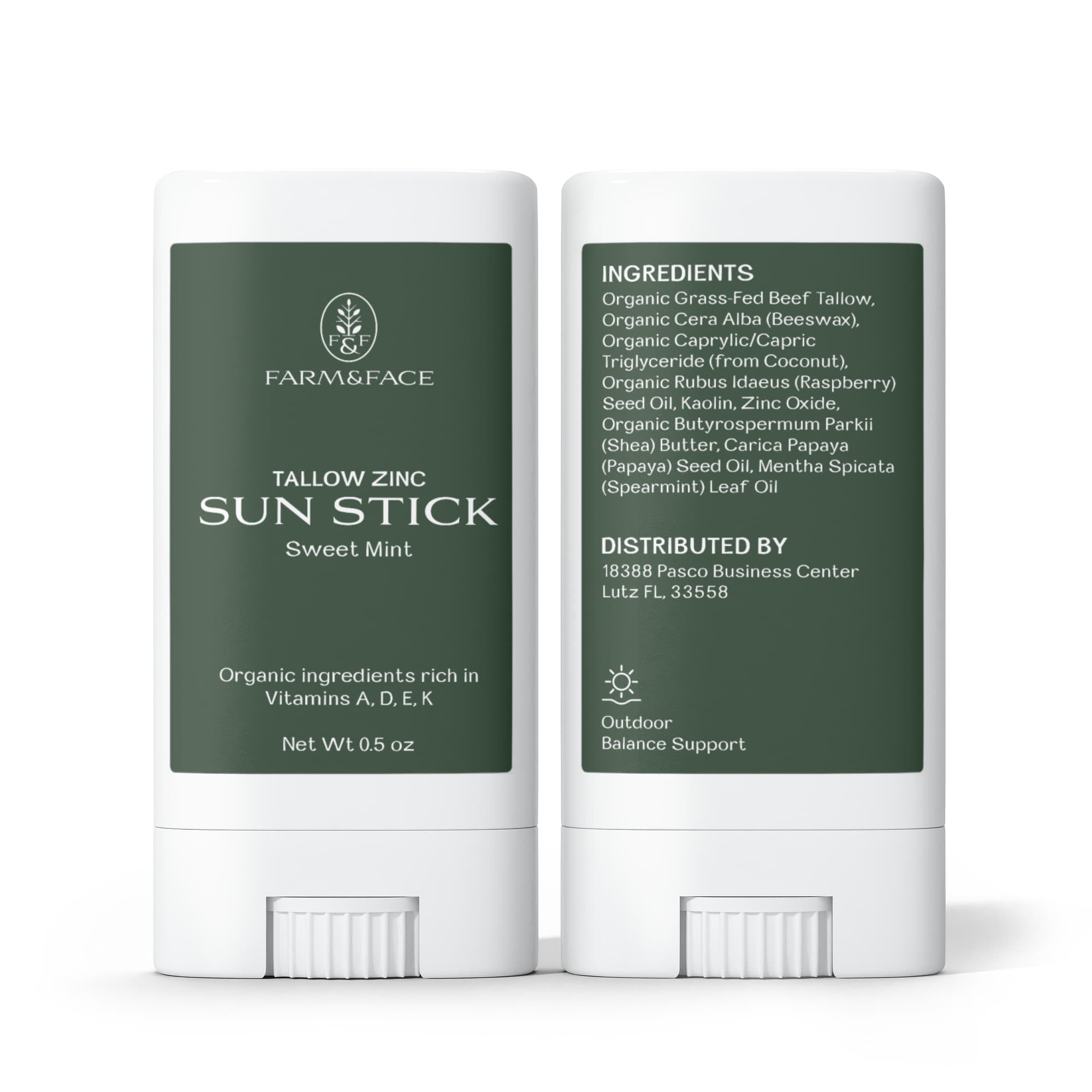 2 Pack Tallow Zinc Sun Stick