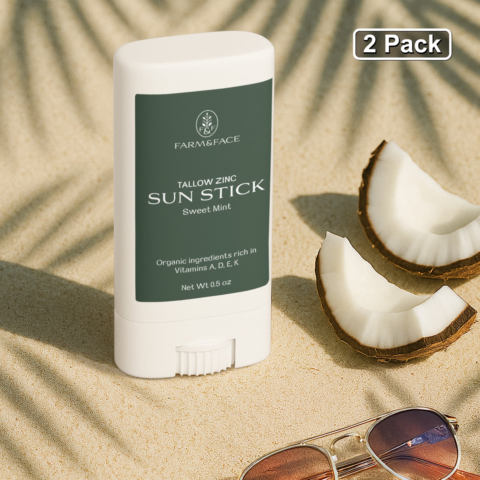 2 Pack Tallow Zinc Sun Stick