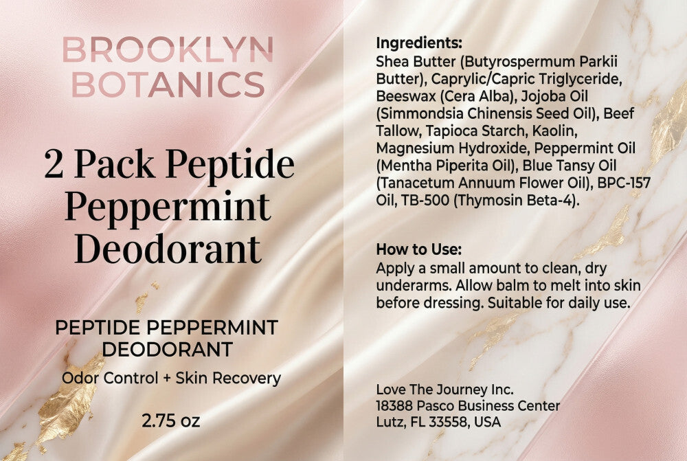 2 Pack Peptide Peppermint Deodorant