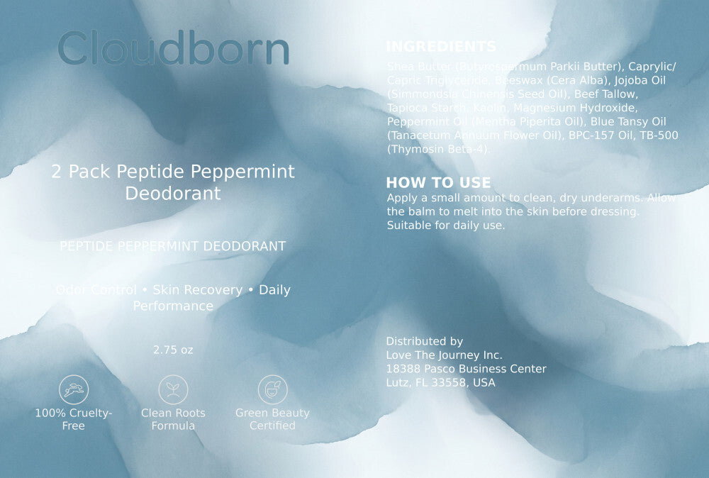 2 Pack Peptide Peppermint Deodorant