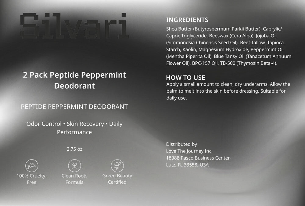 2 Pack Peptide Peppermint Deodorant